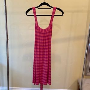 Plenty by Tracy Reese, pink striped dress size L.